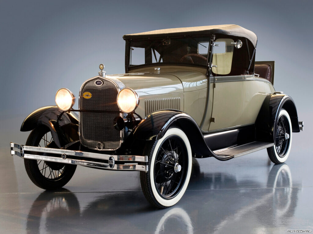 1929 Ford Model A Deluxe Roadster.