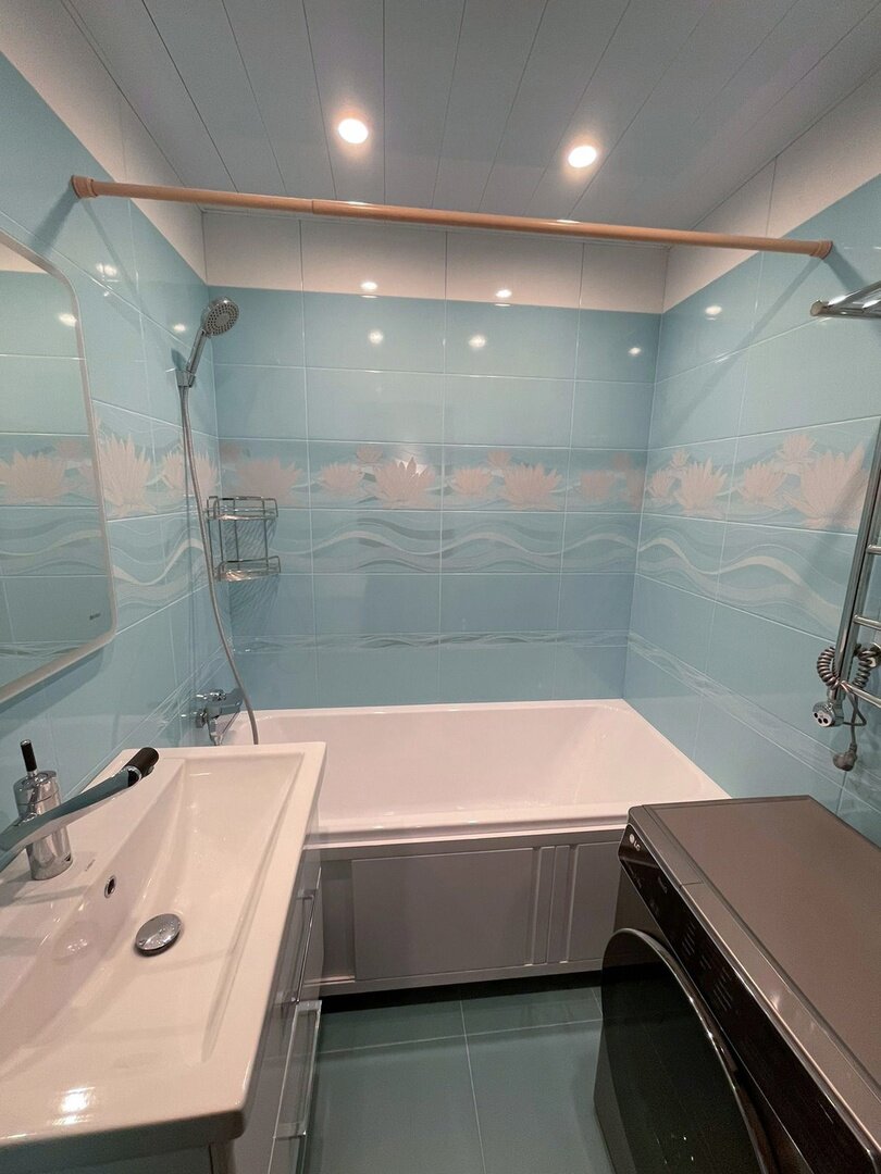 Дизайн ванны в панельном доме (77 фото)