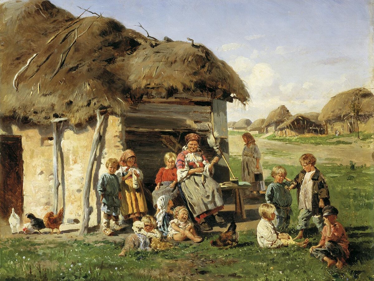 Владимир Маковский. Крестьянские дети. 1890. Изображение с сайта aria-art.ru