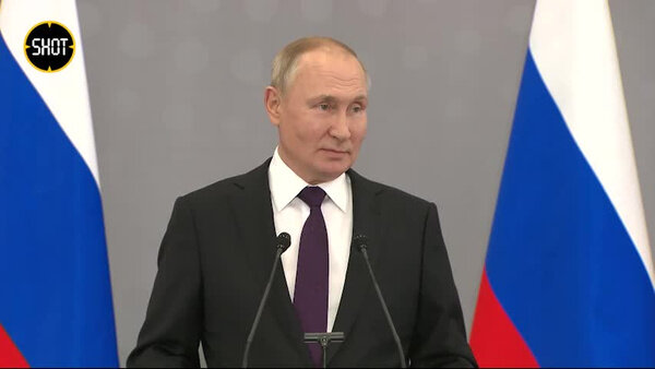Путин: Россия не ставила задачу уничтожения Украины. Видео © t.me / SHOT
