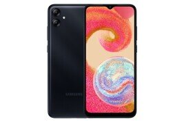    Galaxy A04e поставляется в трех цветах: черном, голубом и оранжево-красном. Фото: gsmarena