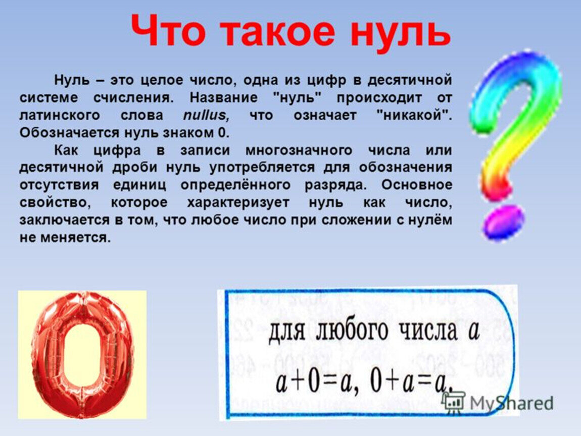 В лесной школе шишка заменяет цифру 0. Числа с нулями. Ноль это число или цифра. Из истории числа 0. Ноль в математике.