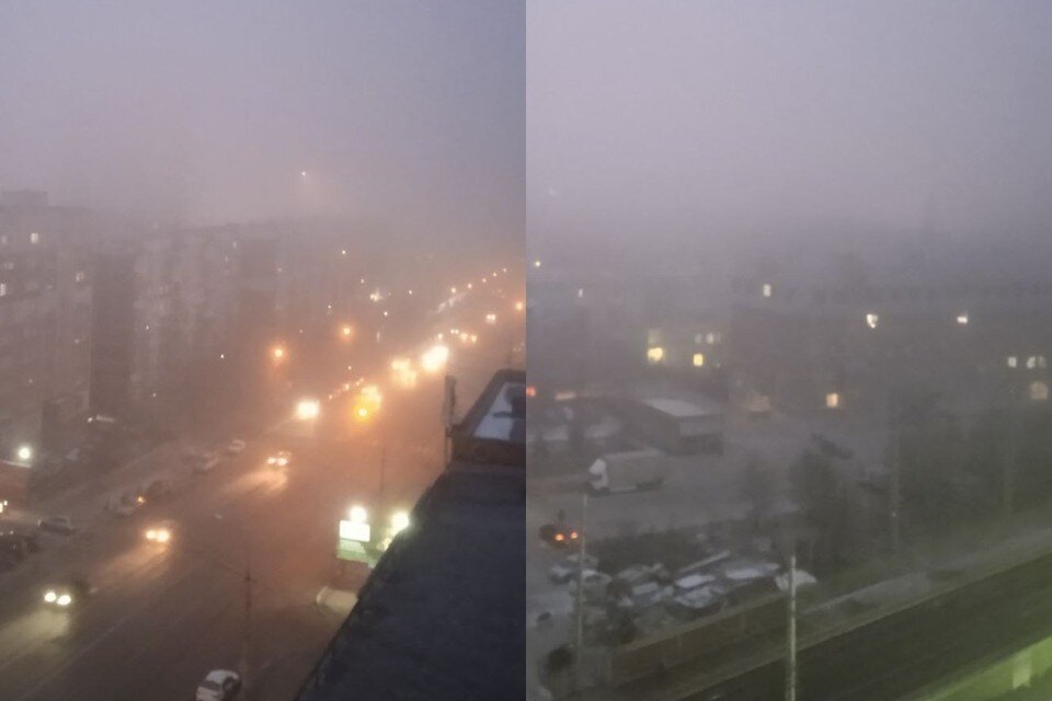     На Новосибирск опустился туман утром 1 ноября. Алена КУЛЕШОВА