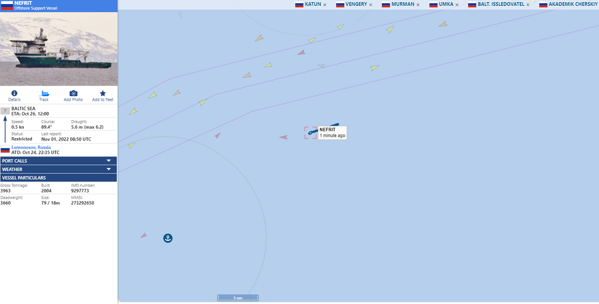 Судно Nefrit, из открытых источников