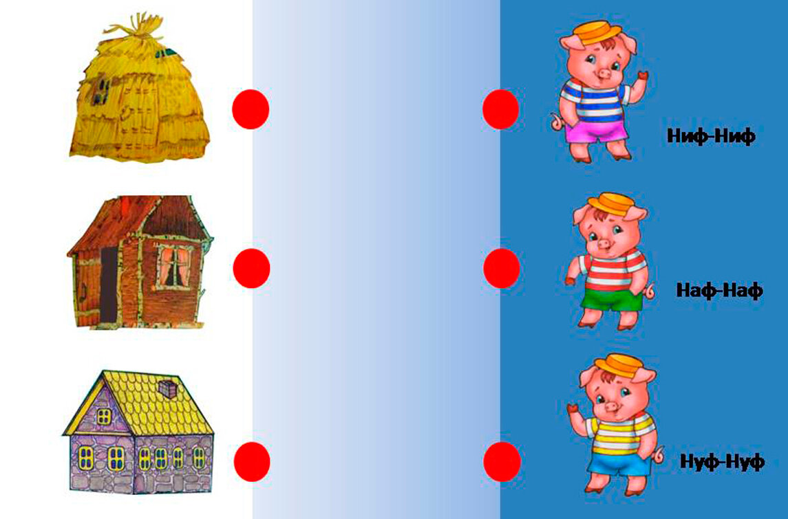 домики 3 поросят