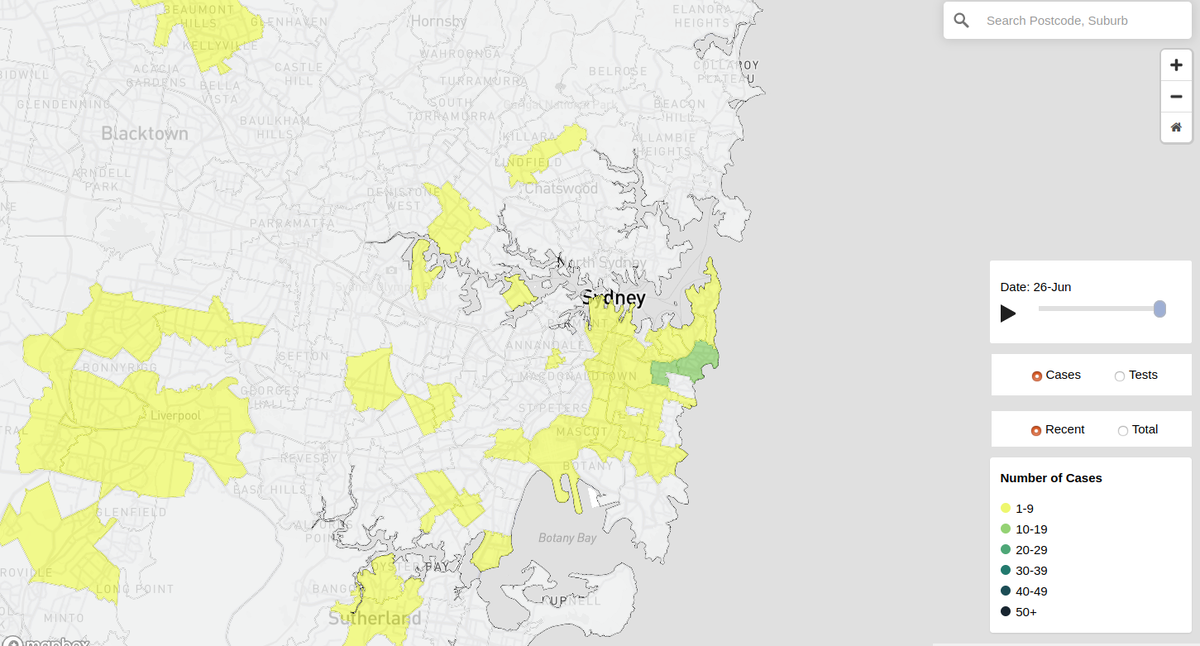 Это карта заражений с правительственного сайта штата.