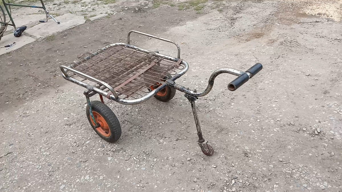 Велоприцеп своими руками, тележка для велосипеда, самоделка. bike trailer hand made.