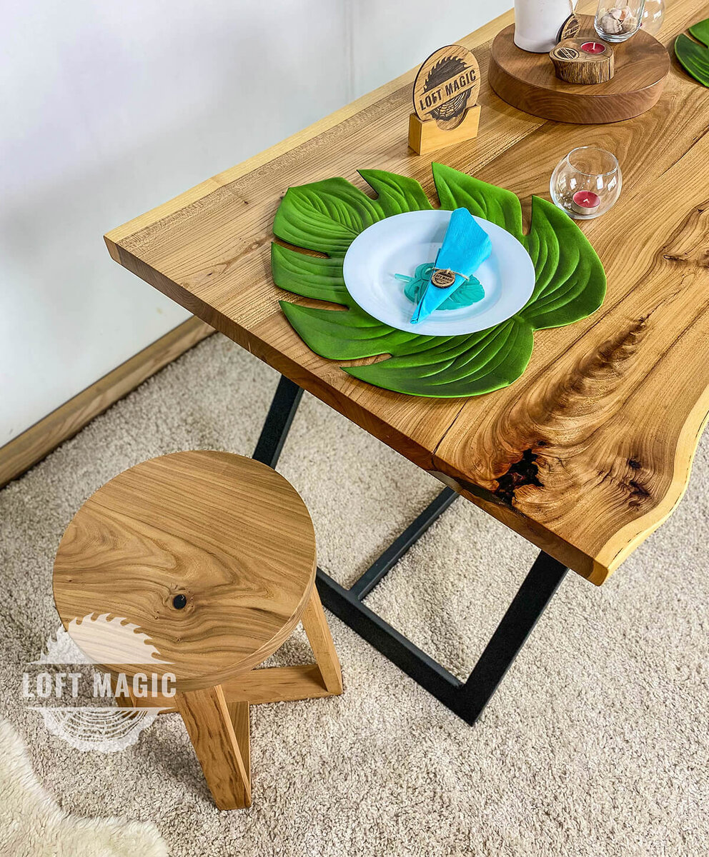 Большой Стол из Слэба Карагача L-102145