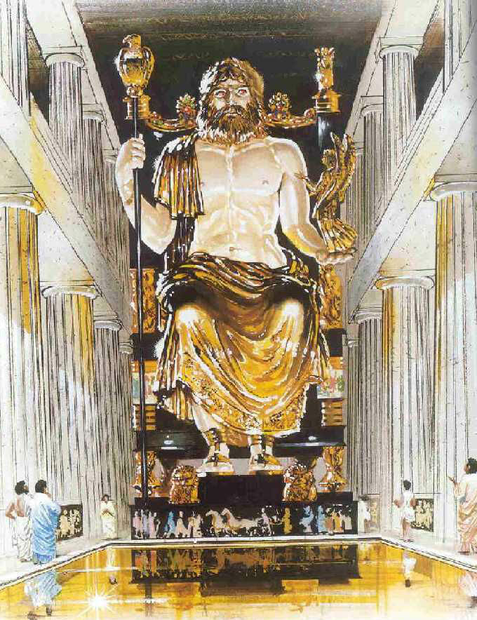 Статуя Зевса в Олимпии - одно из Семи чудес света, уменьшенную копию  которой можно увидеть и в наши дни у нас в России | География 2.0 | Дзен