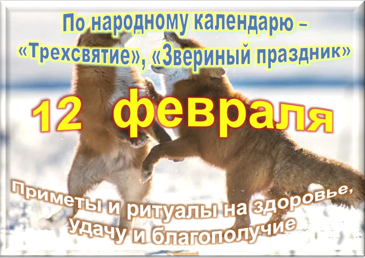 12 февраля - Традиции, приметы, обычаи и ритуалы дня. Все праздники дня во  всех календаре | Сергей Чарковский Все праздники | Дзен