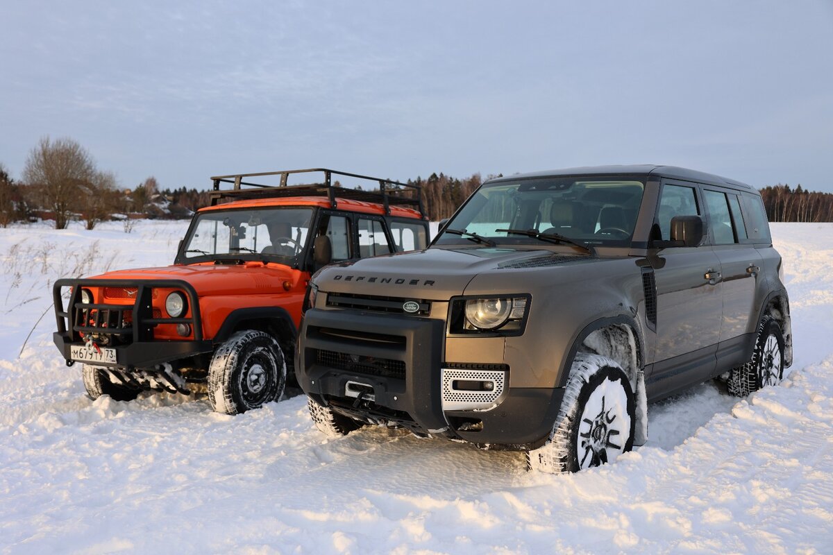 UAZ HUNTER  или LAND ROVER DEFENDER? Мы облегчим вам выбор! 