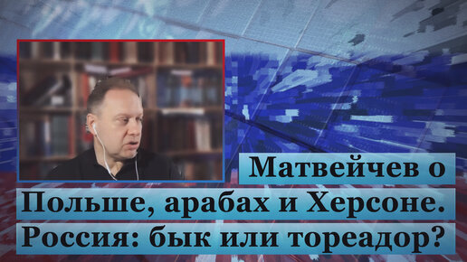 Матвейчев о Польше, арабах и Херсоне. Россия: бык или тореадор?