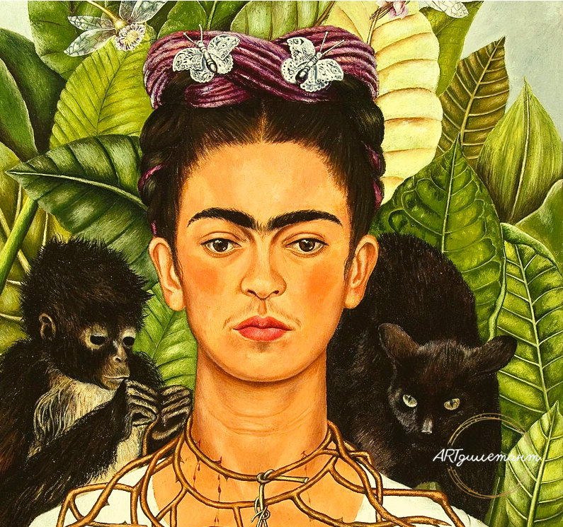 Автопортрет с терновым ожерельем (Autorretrato con Collar de Espinas),1940