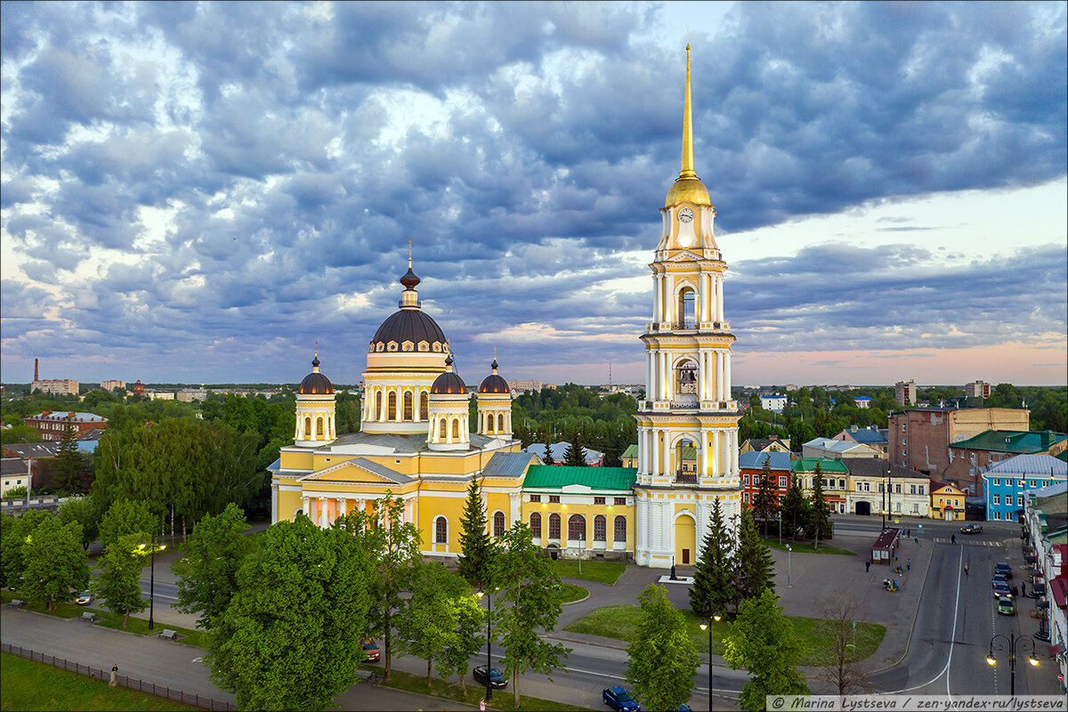 Рыбинск на закате. Открыточные виды | Блог авиационного фотографа | Дзен