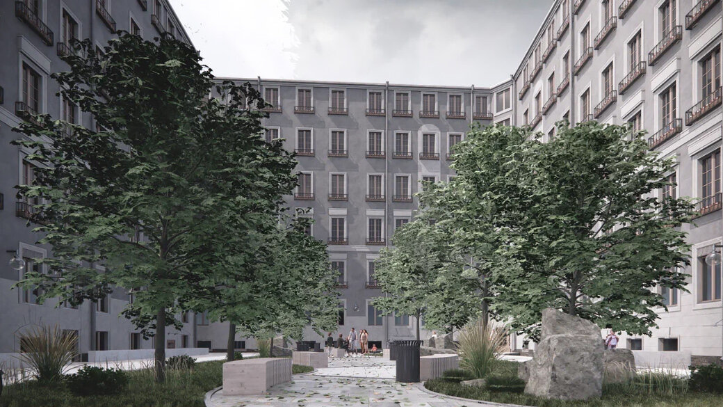 Фасад апарта-отеля UNO в историческом центре Петербурга