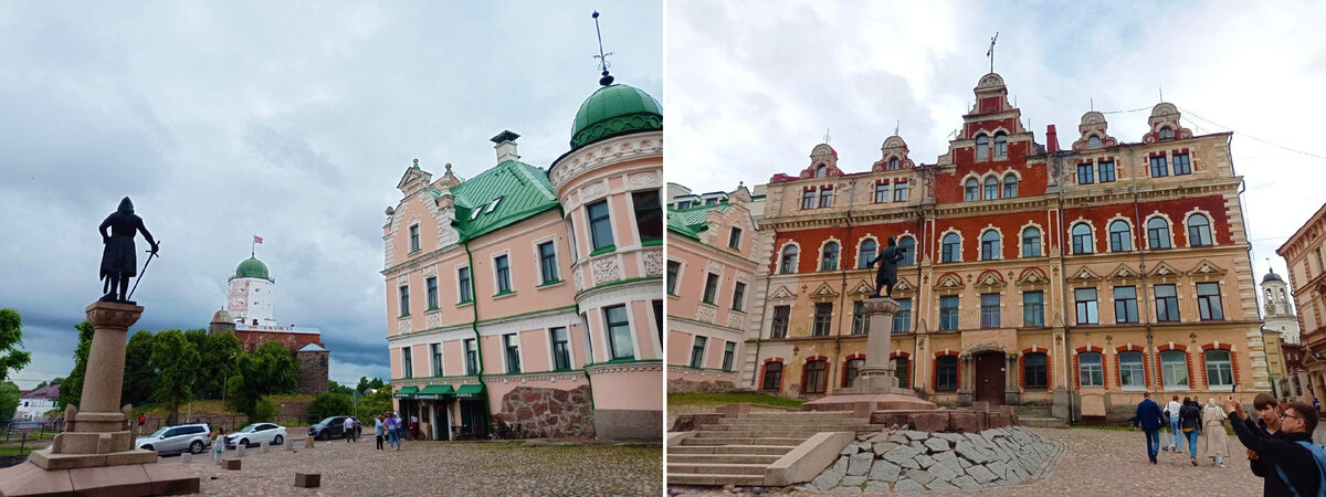Вид на Выборгский замок и Ратушная площадь. Фото автора