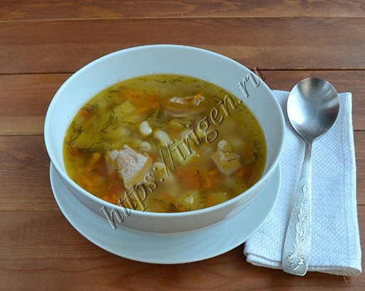 Суп с тунцом и фасолью