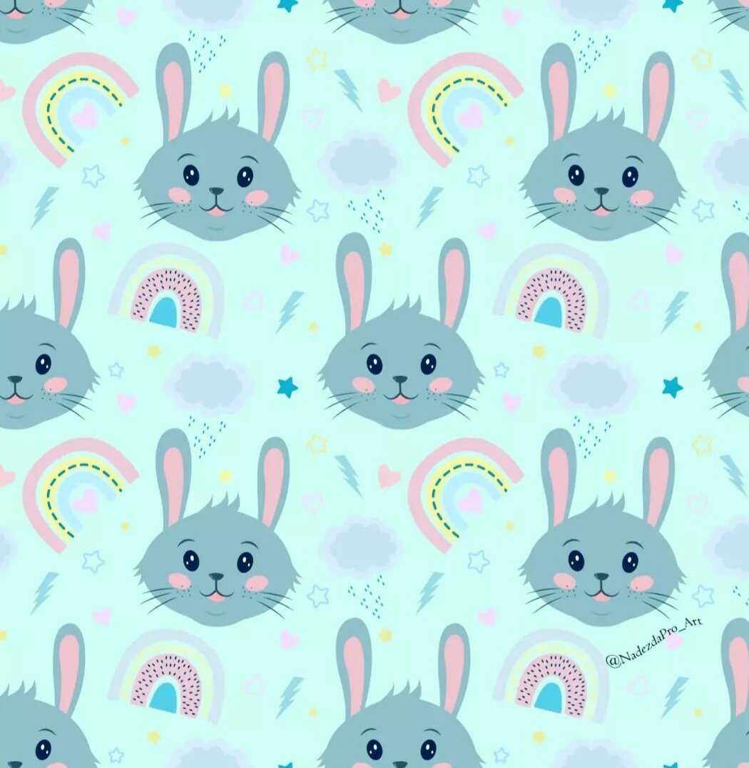 Работа автора канала.#nadezdapro_art #illustration #illustrator #паттерн #кролик #illustrationart #vector #pattern #rabbit 