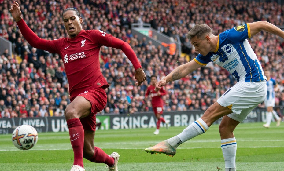    «Ливерпуль» едва не проиграл «Брайтону», сыграв со счетом 3:3 в АПЛ. Фото: Global Look Press