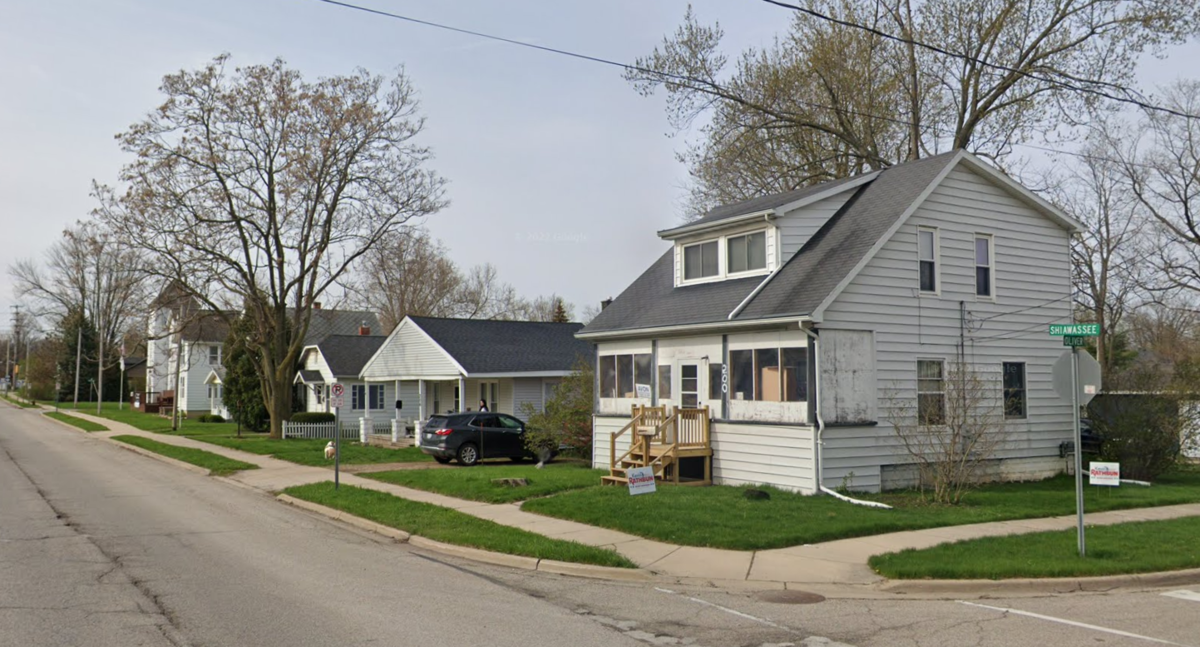 Город Корунна в штате Мичиган