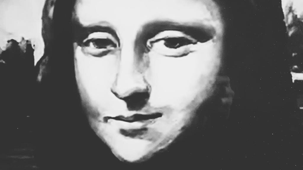 Кадр из анимационного фильма "Мона Лиза, спускающаяся по лестнице"