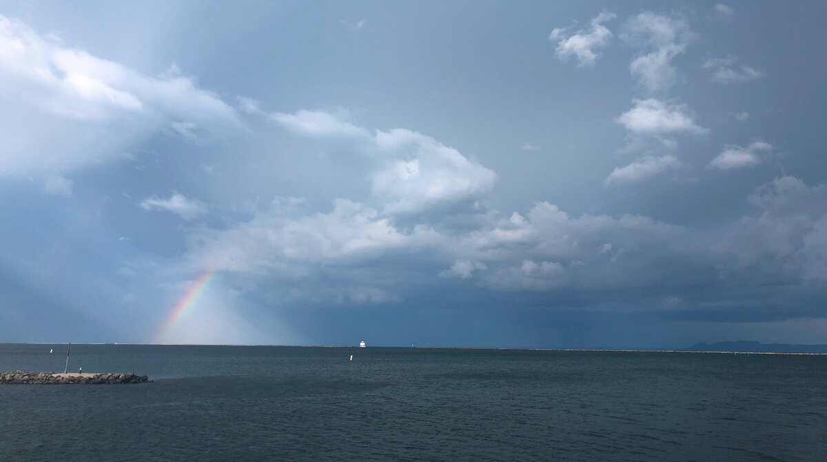 Радуга над одним из заливов озера Superior