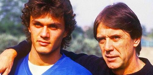 Чезаре Мальдини (справа) с сыном Паоло.