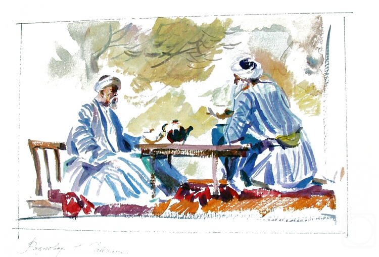 Юрий Врублевский. "Бухара. В чайхане" 