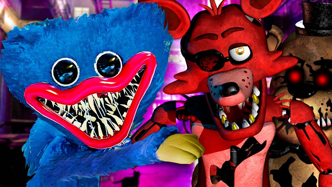 ХАГИ ВАГИ vs 5 НОЧЕЙ С ФРЕДДИ | HUGGY WUGGY POPPY PLAYTIME против FNAF FOXY  КЛИП ПЕСНЯ