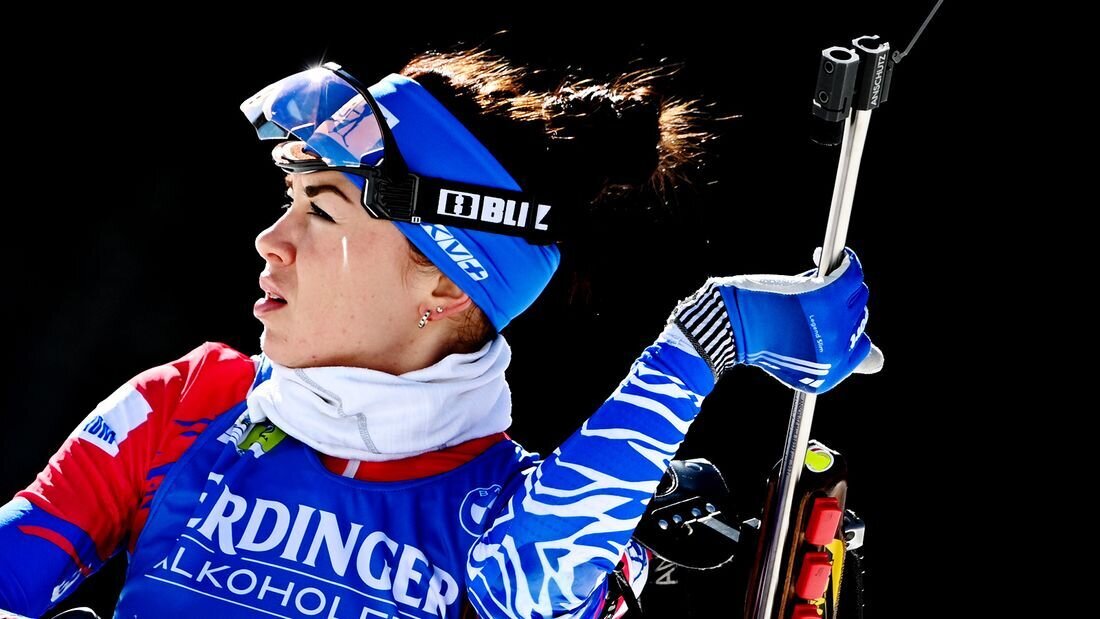 Российская биатлонистка Лариса Куклина - всё ещё не в форме.