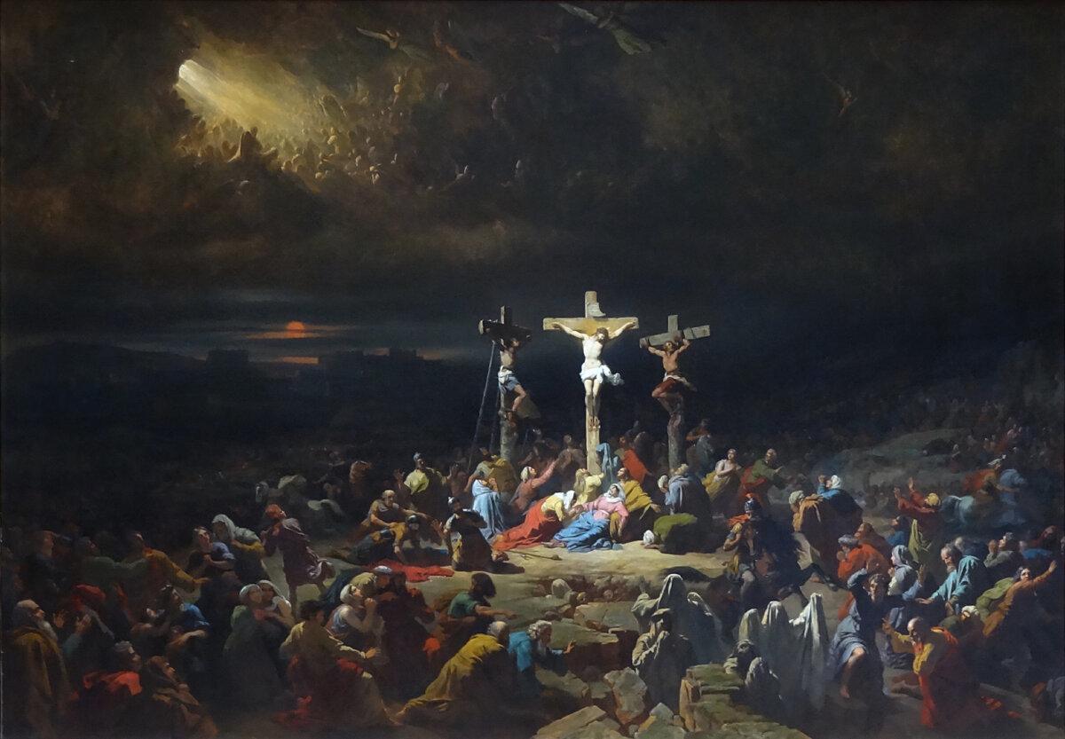 Жюльен-Мишель Ге, (1789-1843), Последний вздох Христа, Художественный музей Пикардии. Источник изображения commons.wikimedia.org