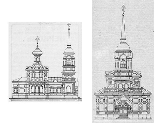 Чертежи церкви из архивов журнала "Церковь"