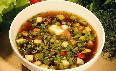 Вариант подачи вкуснейшей окрошки