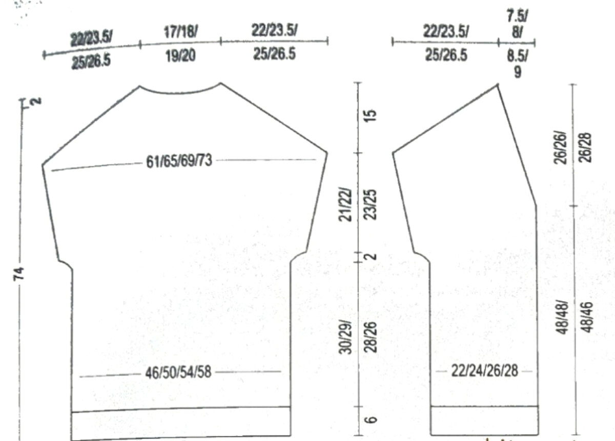 Вязаные безрукавка выкройка