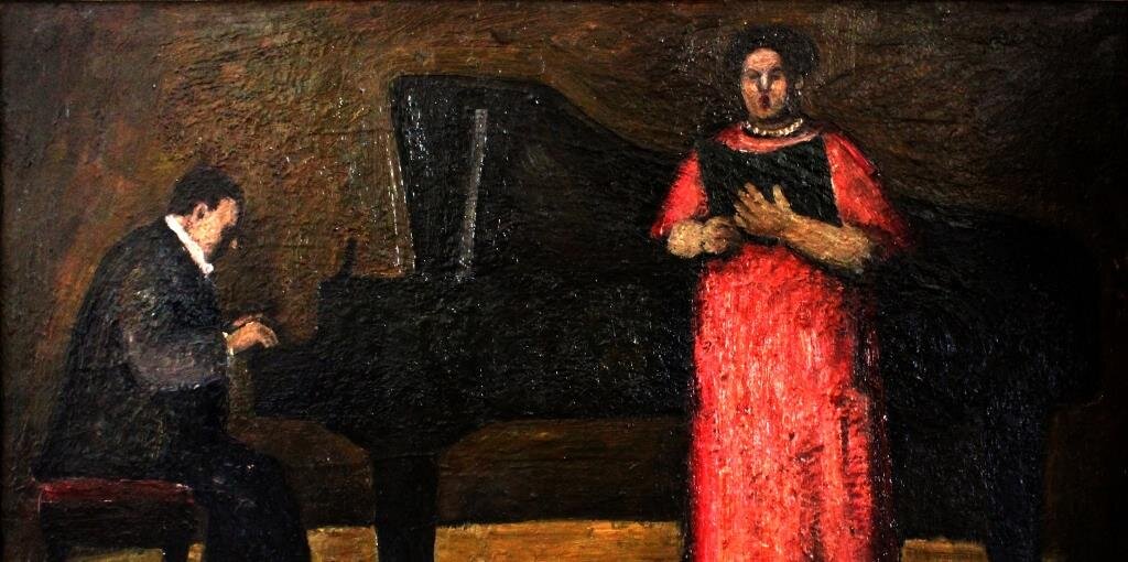 Н.Головин. Концерт. Холст, масло.1985-1986. Произведение находится в коллекции Музея Актуального Реализма