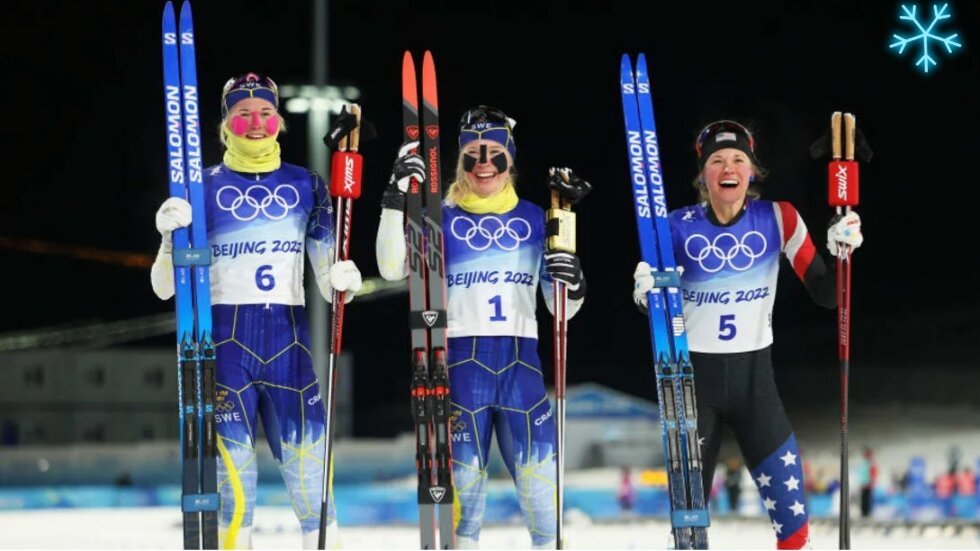 Слева направо: Дальквист🥈, Сундлинг🥇 и Диггинс🥉 - призёры спринта в Пекине