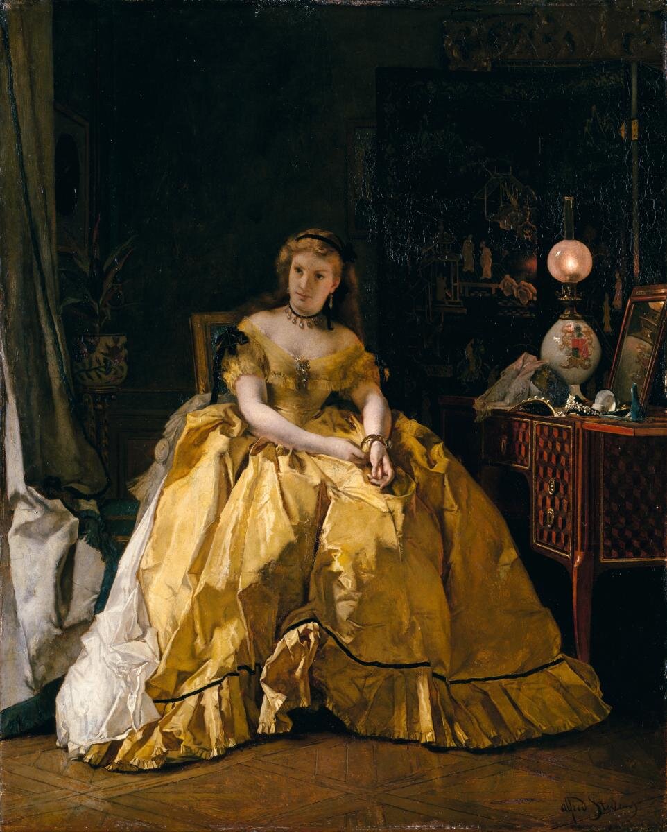 Альфред Стивенс. Вернувшись с бала, 1867 год. 