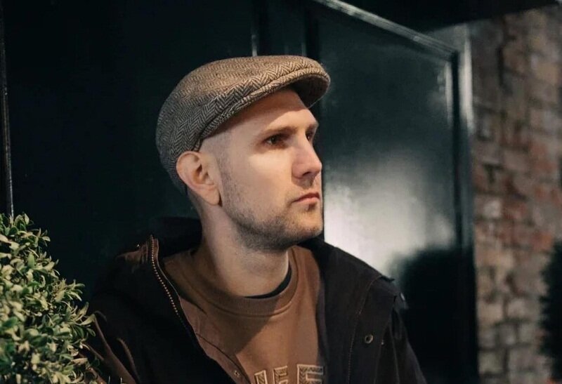 Твидовая кепка "флэт кэп" коричневая ёлка