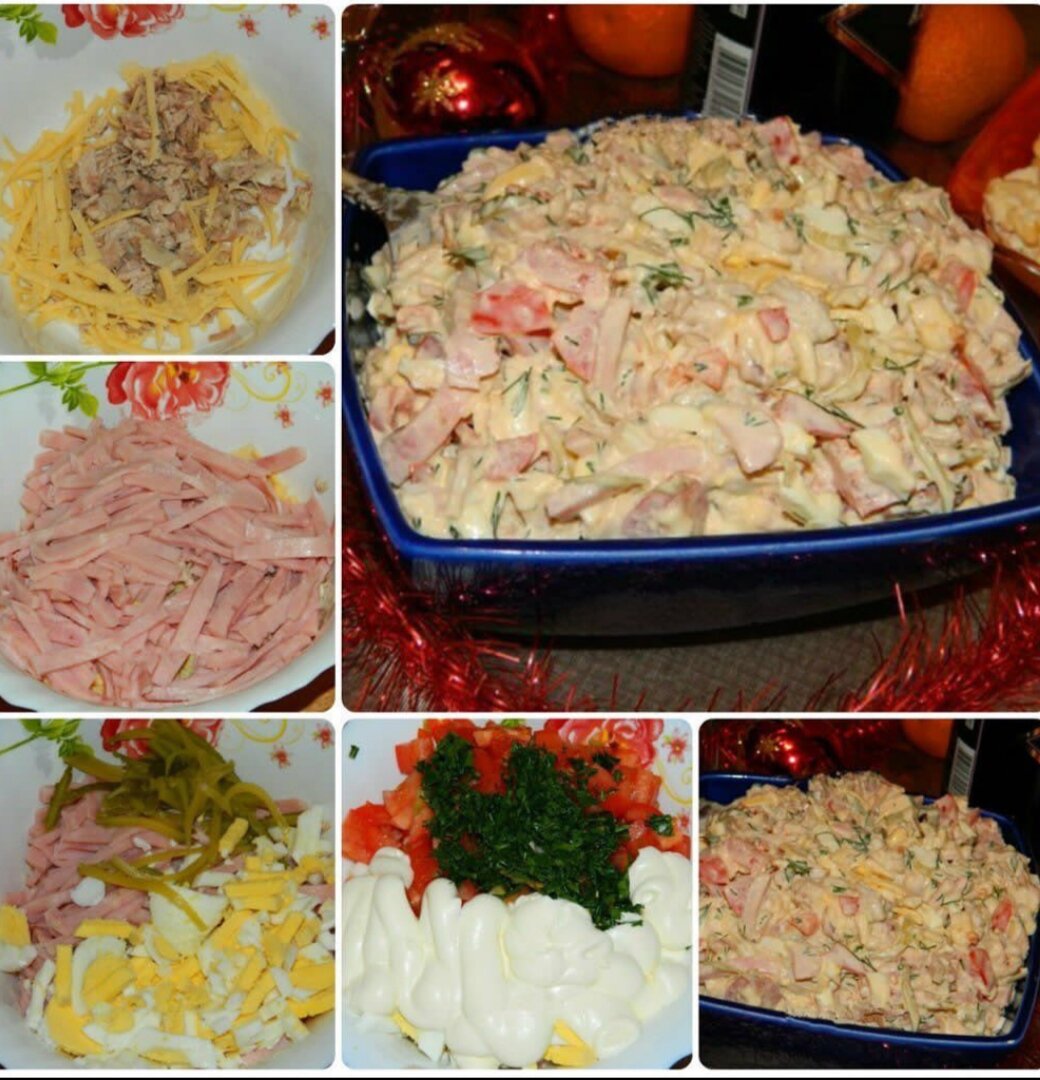 быстрые салатики на стол