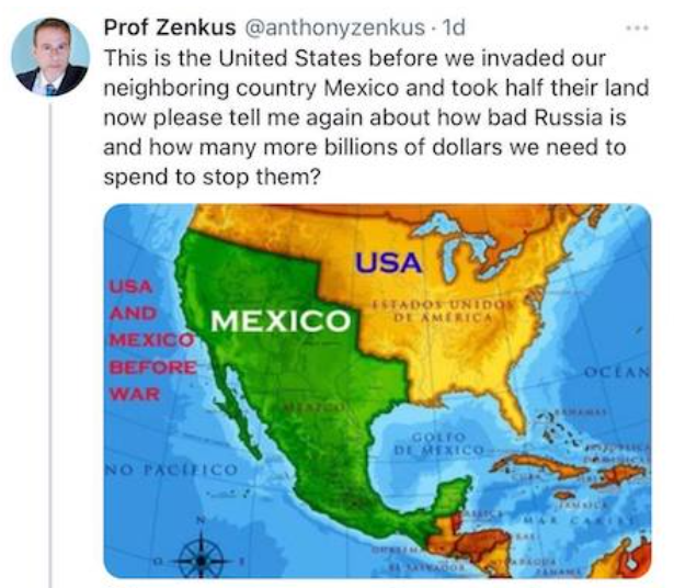 Карта США и Мексики до вторжения США в Мексику. Информация к ...