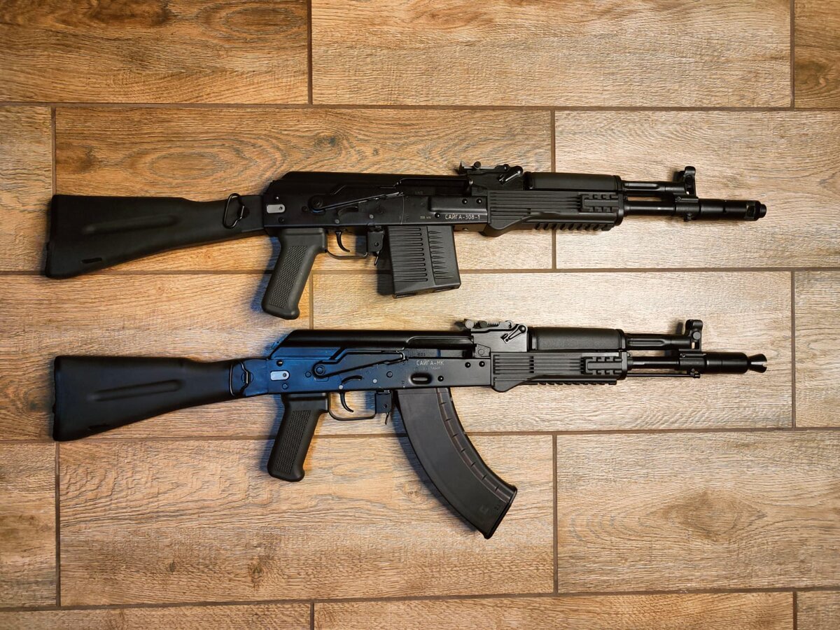 изображения карабинов Сайга-308 исп. 46 и Сайга-7,62 исп. 33.