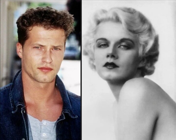 Слева Тиль Швайгер, справа Джин Харлоу, коллаж автора.