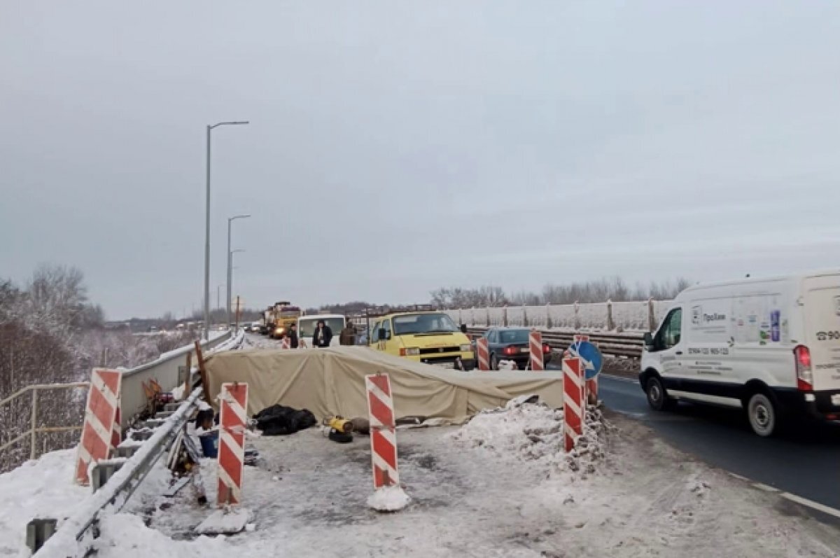    На Окружной из-за дорожных работ столкнулись несколько автомобилей