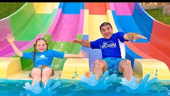 Nastya and Dad have fun at an amusement park in Abu Dhabi