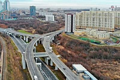    Транспортная развязка в Раменках © Пресс-служба Комплекса градостроительной политики и строительства города Москвы