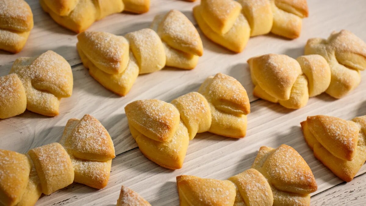 Песочное печенье с творогом «Банан»