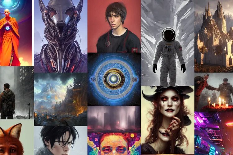 Коллаж из изображений, сгенерированных искусственным интеллектом, созданных с помощью Stable Diffusion. Источник: The Verge via Lexica.