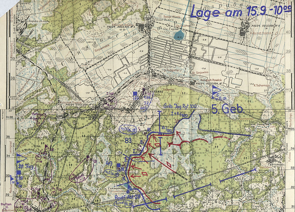 Карта синявино ленинградской области