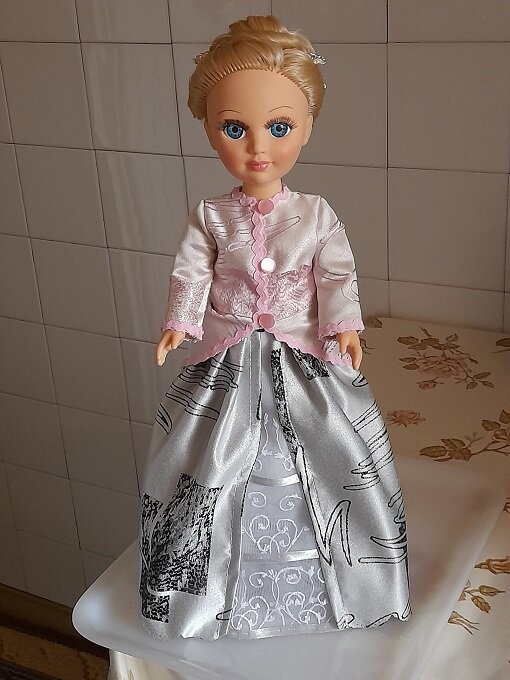 Пиджак "Розовый жемчуг" для куклы Анастасии. Февраль, 2023. 