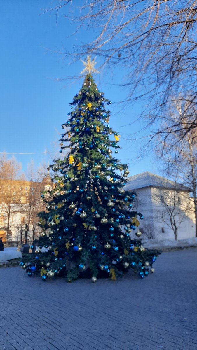 Фото автора: Рождественская елка в Новоспасском мужском монастыре, Москва, Россия, январь 2023 года.